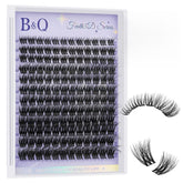 B&Qaugen lash clusters fluffy layered close-up showing dramatic wispy volume