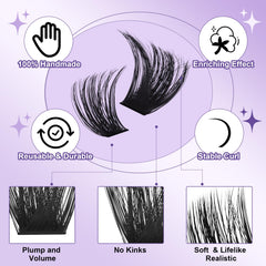 BQaugen lifelike texture keeps fibers soft for a natural eyelash feel.