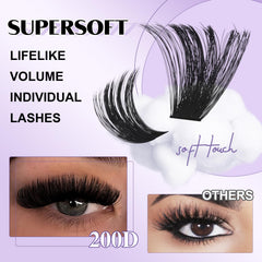 BQaugen volume lashes 10-18mm D-curl deliver dramatic fullness