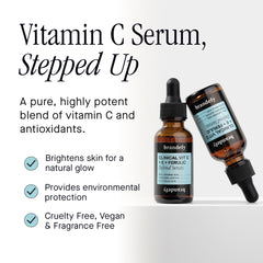 Brandefy dropper close-up showing serum for even tone and brightness.