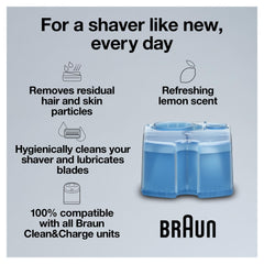CCR 3-pack label highlights compatibility with Clean&Charge centers.