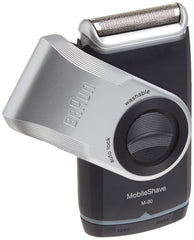 Braun M90 MobileShave wide foil close-up for a smooth on-the-go shave