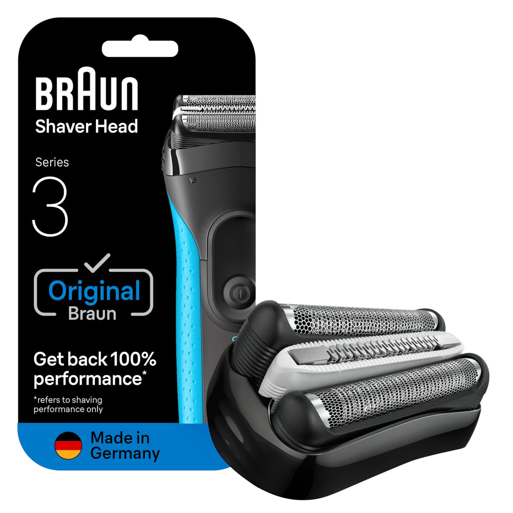Braun Series 3 Pro Skin replacement head close-up for a close, comfortable shave.