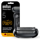Braun Series 5 replacement head front view shows foil and blades for precise shave