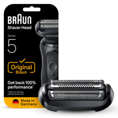 Braun Series 5 replacement head front view shows foil and blades for precise shave