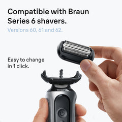 Braun Series 6 compatibility with models 60, 61, 62 for seamless upgrades.