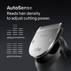 Braun precision hair comb for accurate trim from 10.5 to 20 mm.