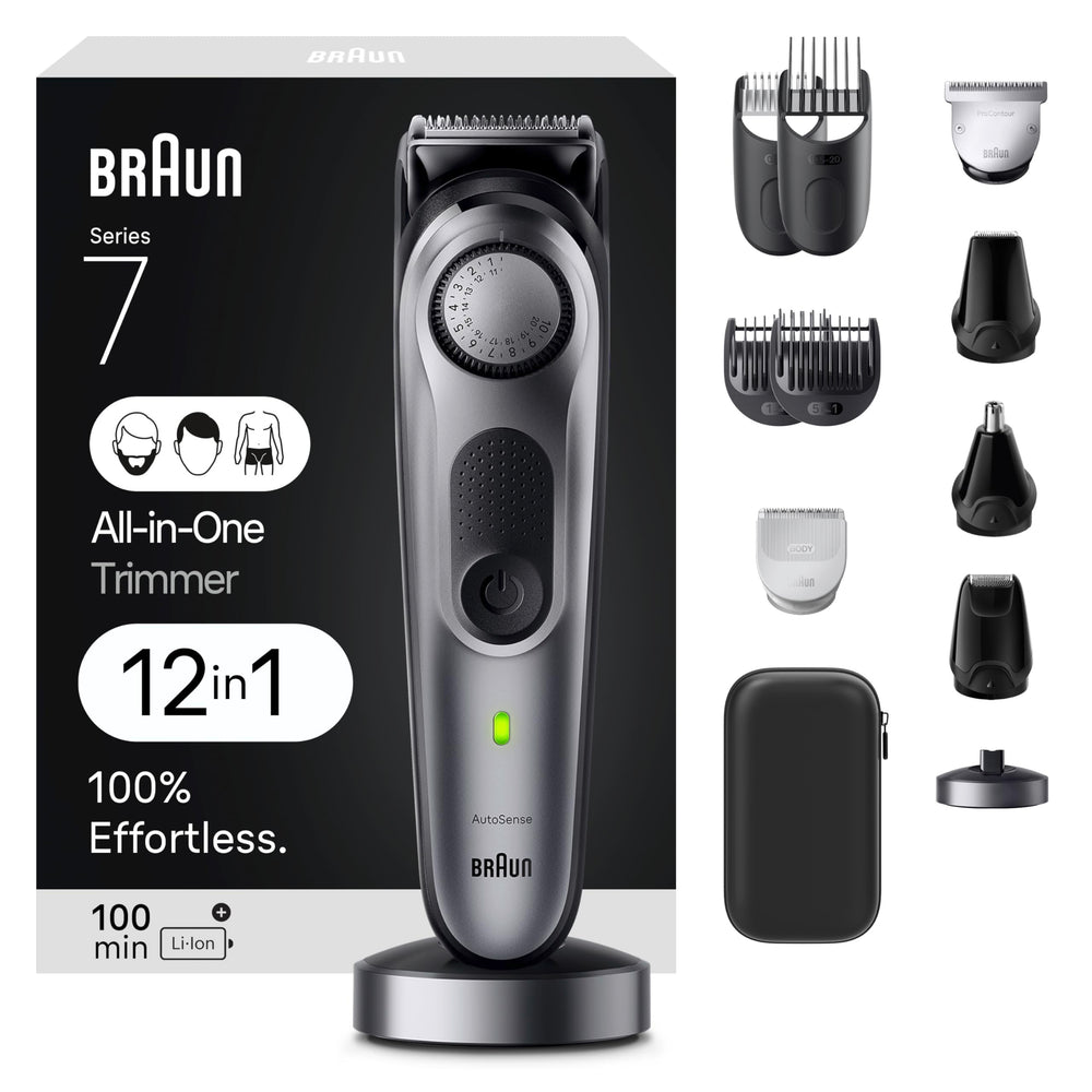 Braun Series 7 7440 trimmer device for versatile at-home grooming.