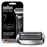 Braun Series 7 replacement head 74S in silver for precise shaving.