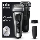 Braun Series 8 8517s head swivels 40 degrees for smoother, closer passes.
