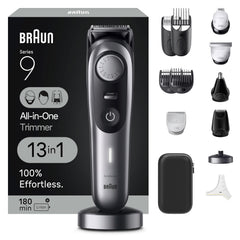 Braun Series 9 13-in-1 kit front view for versatile grooming