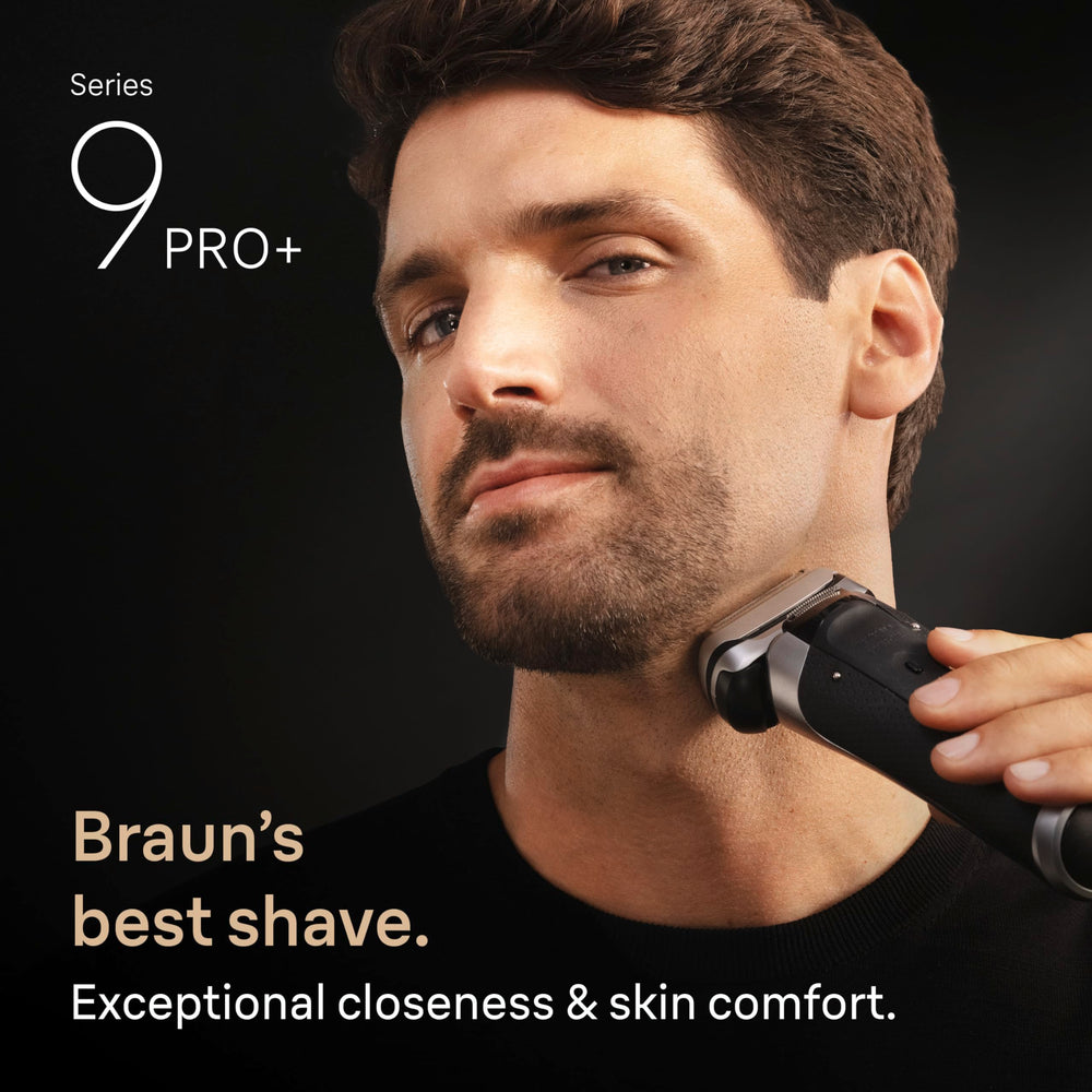 Braun Series 9 head metallic construction highlighting German engineering.