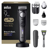 Braun Series 9 Pro trimmer close-up for precise grooming and skin-friendly contact