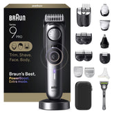 Braun Series 9 PRO trimmer handle for precise facial grooming.