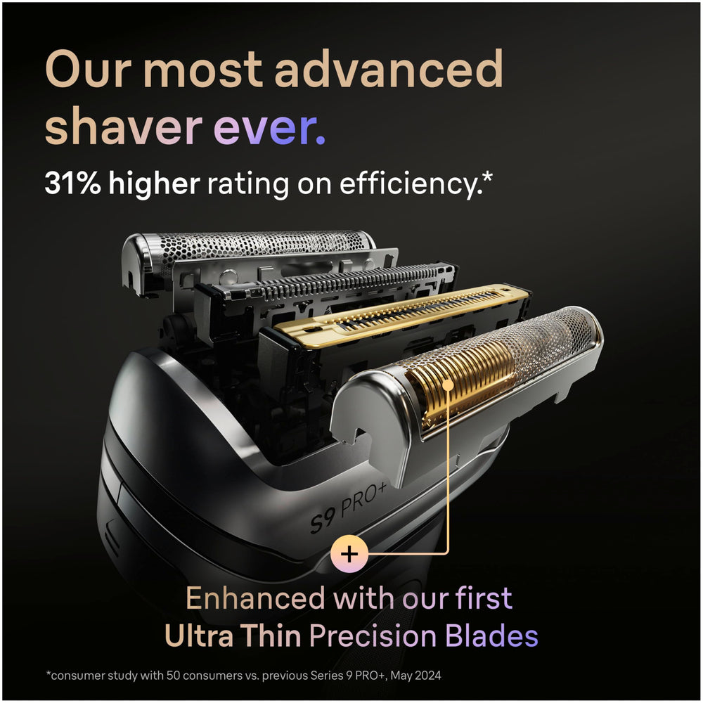 Braun shaver head installation step visual illustrating simple click-on fit.
