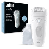 Braun Silk-épil 5 SE5-011 epilator front view for precise at-home hair removal.