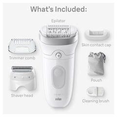 Braun Silk-epil 7 wet and dry use for comfortable bath epilation