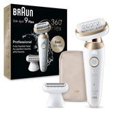 Braun Silk-épil 9 Flex epilator with 360° flex head for thorough hair removal.