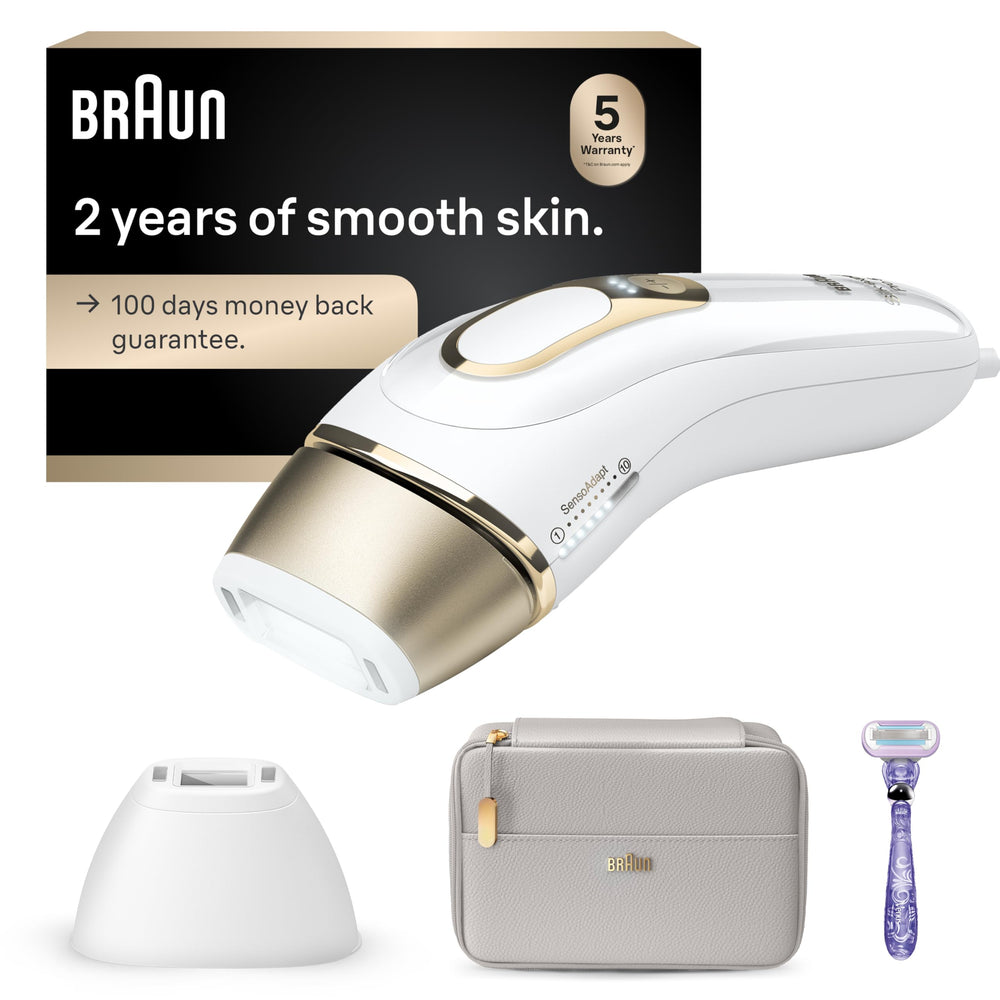 Braun Silk-expert Pro 5 device for convenient at-home IPL hair removal.