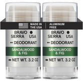 Bravo Sierra deodorant 2-pack bottle with sandalwood-fig scent for all-day freshness