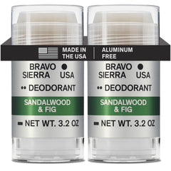 Bravo Sierra deodorant 2-pack bottle with sandalwood-fig scent for all-day freshness