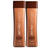 Brazilian Blowout Anti-Frizz Shampoo bottle showcases frizz control.