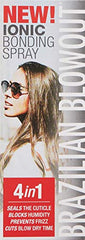 Brazilian Blowout Ionic Bonding Spray misting hair with even coverage for longevity