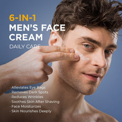 Breavo 6-in-1 face cream texture swatch showing lightweight, oil-free feel.