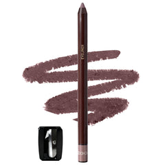 Brenqe Plum Gel Eyeliner Pencil closeup shows a precise tip for longevity.