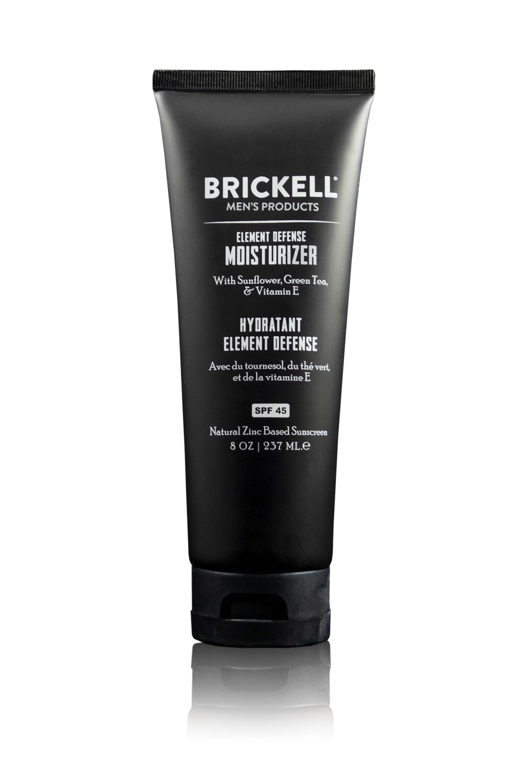 Brickell Element Defense SPF45 en tubo, crema solar mineral para rostro y cuerpo