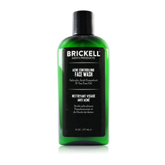 Brickell Hombres Limpiador Acne Botella: limpieza diaria suave para piel sin imperfecciones.