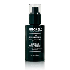 Brickell Men's 6-in-1 gel moisturizer bottle pour for quick hydration