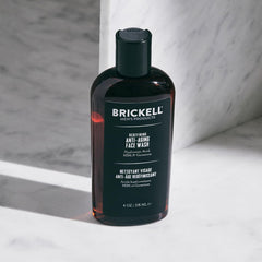 Brickell Men's Redefining Face Wash after rinse with a firming feel