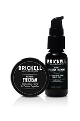 Brickell Men's Restoring Eye Serum bottle showing fast-absorbing formula.