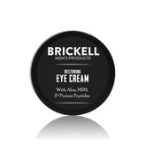 Brickell Restoring Under Eye Cream bottle showing compact packaging for daily use