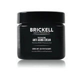 Brickell Men's Revitalizing Anti-Aging Cream jar reveals unscented night formula