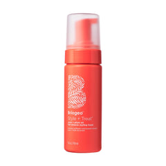 Briogeo Style + Treat Yuzu + Plum Oil foam bottle enables versatile blowouts.