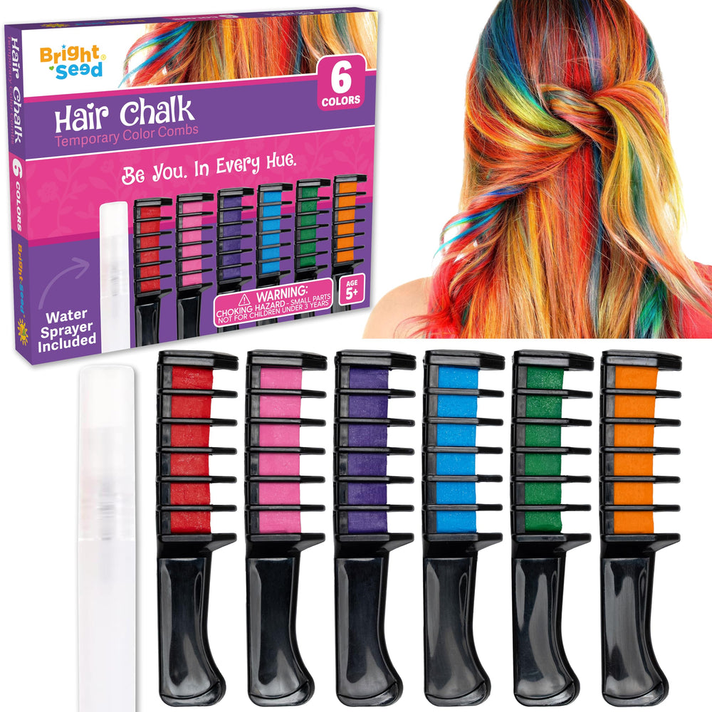 Bright Seed glitter red hair chalk for bold temporary color, easy wash-out.
