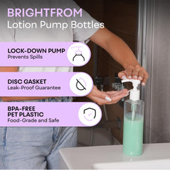 BRIGHTFROM BPA-free-pet-16oz bottle ensures safe, reusable storage.