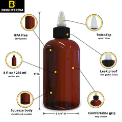 BRIGHTFROM leak-proof twist cap bottle prevents spills for clean workspaces.