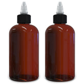 BRIGHTFROM twist-top bottle amber 8oz enabling precise dispensing for colors and oils.