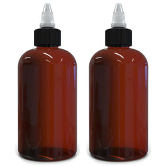 BRIGHTFROM twist-top bottle amber 8oz enabling precise dispensing for colors and oils.