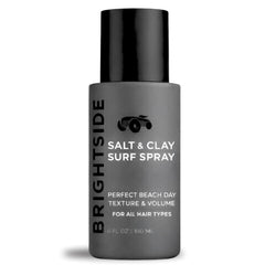 BRIGHTSIDE Sal y Arcilla Surf Spray, botella, aporta volumen suave y textura natural.
