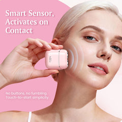 Brightup dual-floating-heads contour the face for precise hair removal.