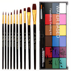 BRIMFULITE Pintura facial 18 colores para rostros y cuerpos, alta pigmentación.