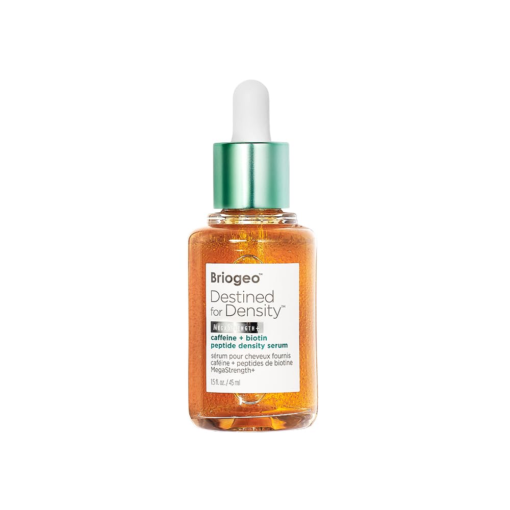 Briogeo Destined For Density serum bottle for daily use and fast absorption.