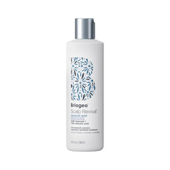 Briogeo Scalp Revival bottle highlights dandruff relief and balanced scalp.