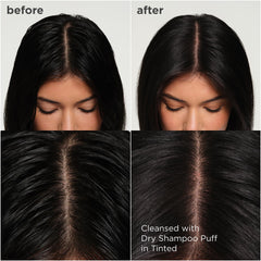 Matte finish on brunette hair with no white cast.
