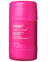 Briogeo Style + Treat Sleek Stick front view shows compact travel-friendly design for on-the-go use