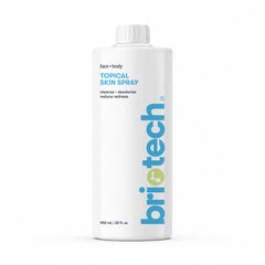 BRIOTECH topical skin spray bottle, 32 oz, soothing irritation and redness.